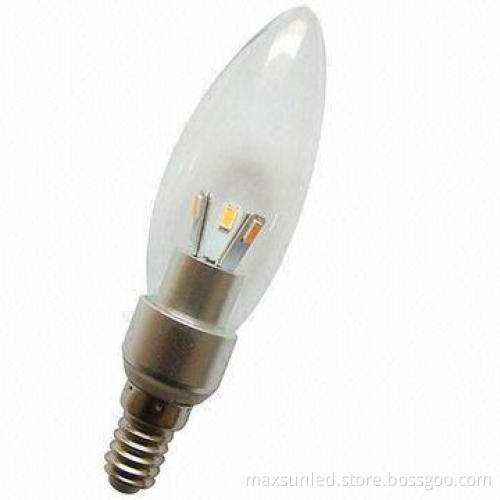 LED Candle Lights, E12/E14/E17/B15, 3W, Samsung 5630, >80Ra, 2-year Warranty